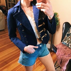 H&M military style structured blazer jacket top